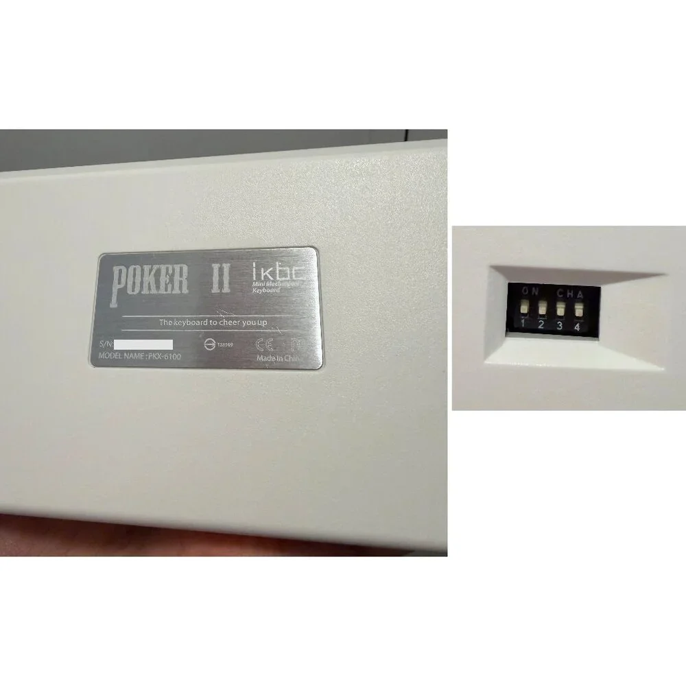 Poker II 2 60% White Mechanical Keyboard Cherry MX Clear White LEDs Backlit PBT